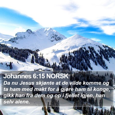 Johannes 6:15 NORSK Bible Verse Image