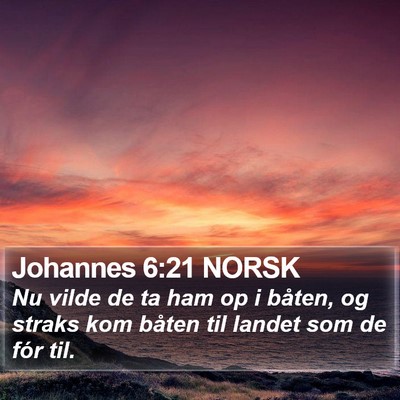 Johannes 6:21 NORSK Bible Verse Image
