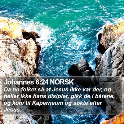 Johannes 6:24 NORSK Bible Verse Image