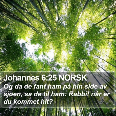 Johannes 6:25 NORSK Bible Verse Image