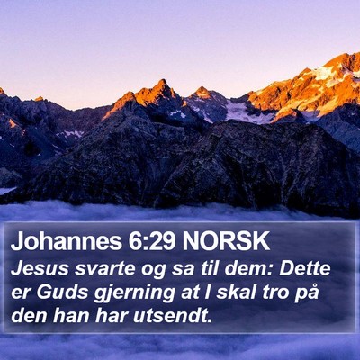 Johannes 6:29 NORSK Bible Verse Image