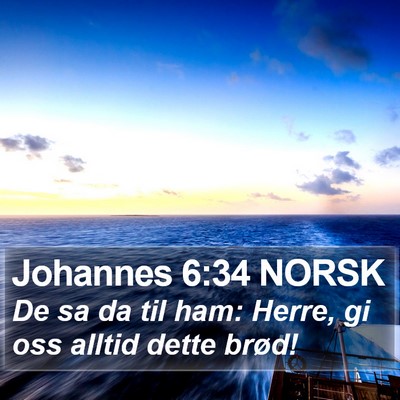 Johannes 6:34 NORSK Bible Verse Image