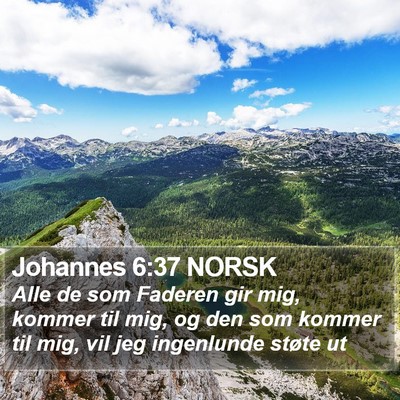 Johannes 6:37 NORSK Bible Verse Image