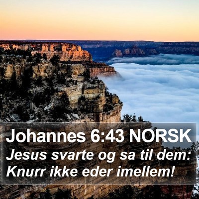 Johannes 6:43 NORSK Bible Verse Image