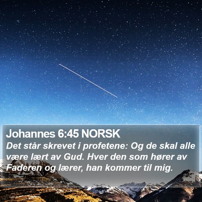 Johannes 6:45 NORSK Bible Verse Image