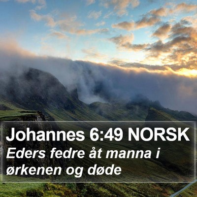 Johannes 6:49 NORSK Bible Verse Image
