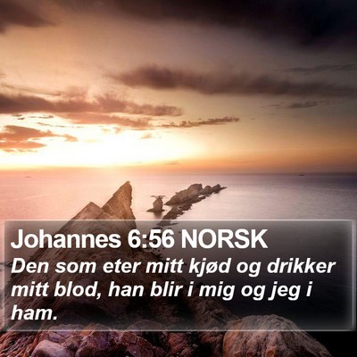 Johannes 6:56 NORSK Bible Verse Image