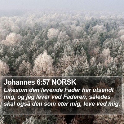 Johannes 6:57 NORSK Bible Verse Image