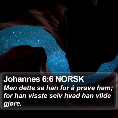 Johannes 6:6 NORSK Bible Verse Image
