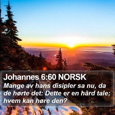 Johannes 6:60 NORSK Bible Verse Image