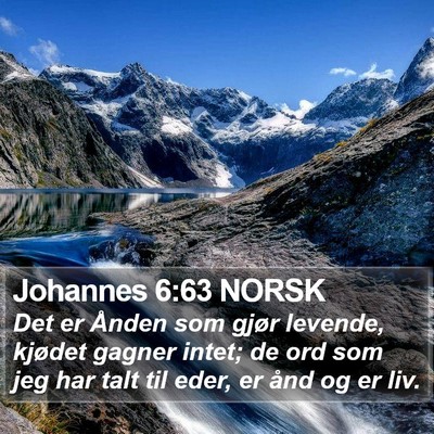 Johannes 6:63 NORSK Bible Verse Image
