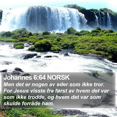 Johannes 6:64 NORSK Bible Verse Image