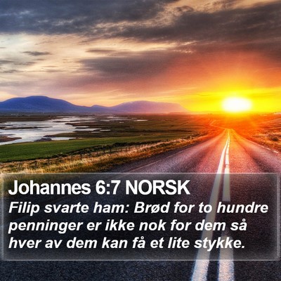 Johannes 6:7 NORSK Bible Verse Image