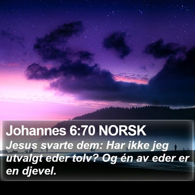 Johannes 6:70 NORSK Bible Verse Image