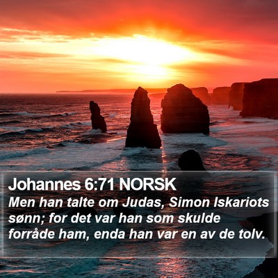 Johannes 6:71 NORSK Bible Verse Image