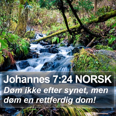 Johannes 7:24 NORSK Bible Verse Image