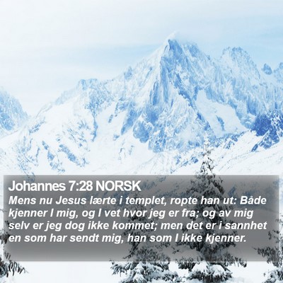 Johannes 7:28 NORSK Bible Verse Image