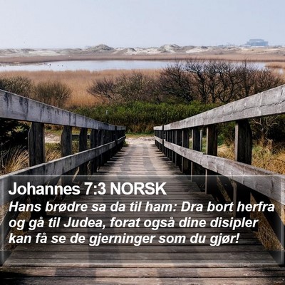 Johannes 7:3 NORSK Bible Verse Image
