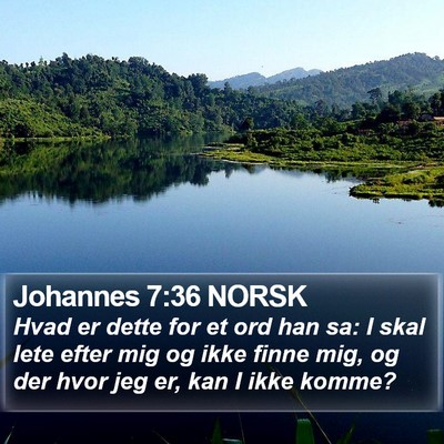 Johannes 7:36 NORSK Bible Verse Image