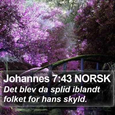 Johannes 7:43 NORSK Bible Verse Image