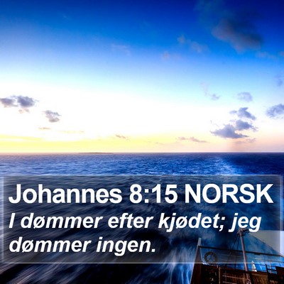 Johannes 8:15 NORSK Bible Verse Image