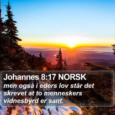Johannes 8:17 NORSK Bible Verse Image