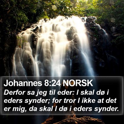 Johannes 8:24 NORSK Bible Verse Image