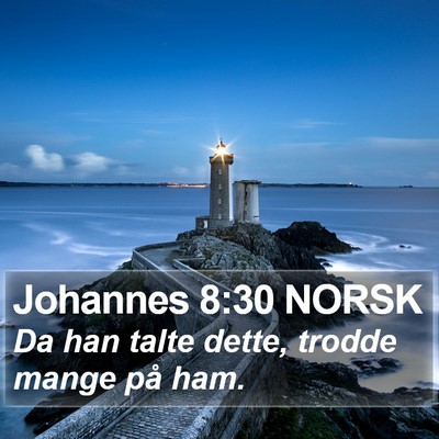 Johannes 8:30 NORSK Bible Verse Image