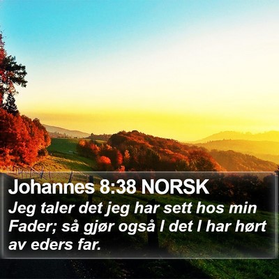 Johannes 8:38 NORSK Bible Verse Image
