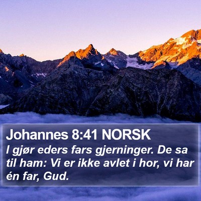 Johannes 8:41 NORSK Bible Verse Image