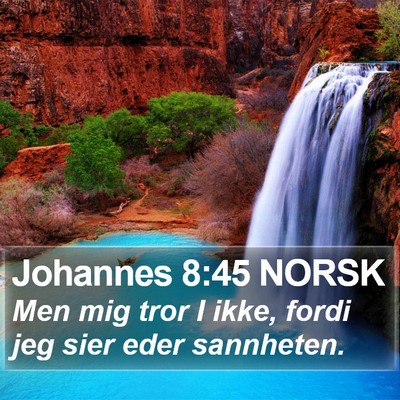 Johannes 8:45 NORSK Bible Verse Image