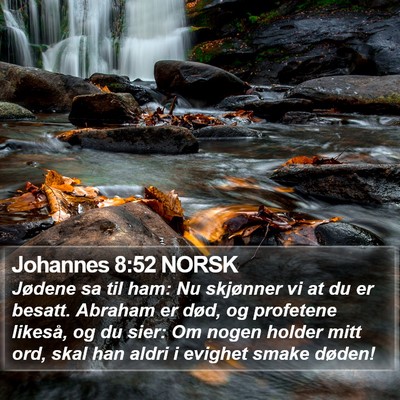 Johannes 8:52 NORSK Bible Verse Image