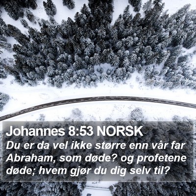 Johannes 8:53 NORSK Bible Verse Image