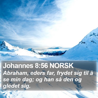 Johannes 8:56 NORSK Bible Verse Image