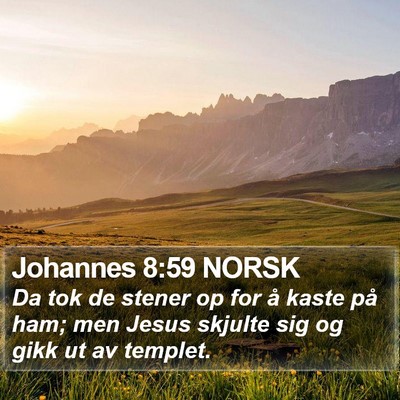 Johannes 8:59 NORSK Bible Verse Image