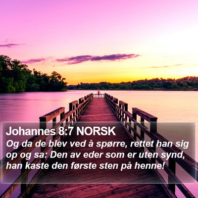 Johannes 8:7 NORSK Bible Verse Image