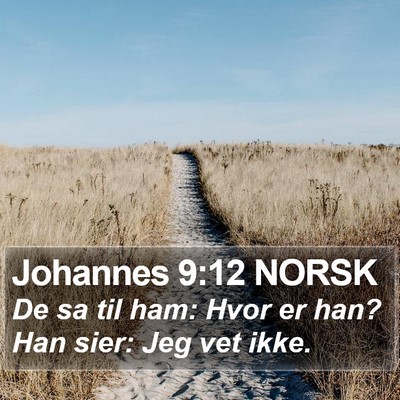 Johannes 9:12 NORSK Bible Verse Image