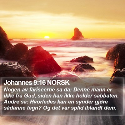 Johannes 9:16 NORSK Bible Verse Image