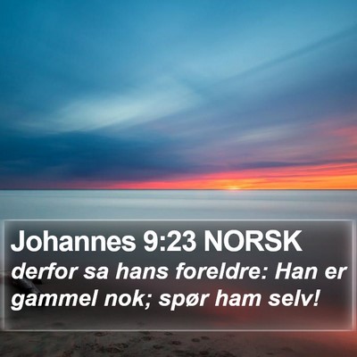 Johannes 9:23 NORSK Bible Verse Image