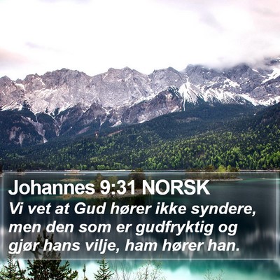 Johannes 9:31 NORSK Bible Verse Image