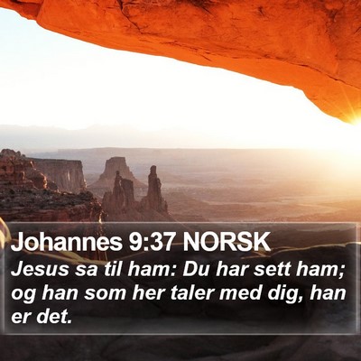 Johannes 9:37 NORSK Bible Verse Image
