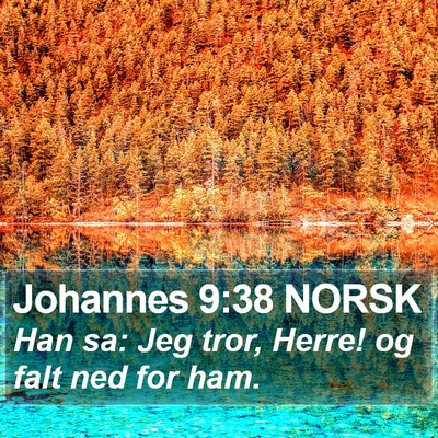 Johannes 9:38 NORSK Bible Verse Image