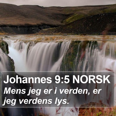 Johannes 9:5 NORSK Bible Verse Image