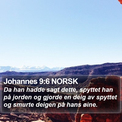 Johannes 9:6 NORSK Bible Verse Image