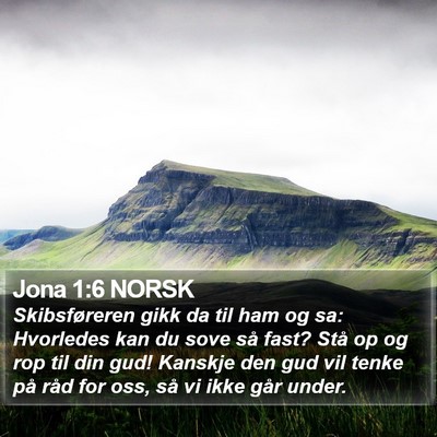 Jona 1:6 NORSK Bible Verse Image