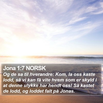 Jona 1:7 NORSK Bible Verse Image