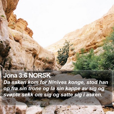 Jona 3:6 NORSK Bible Verse Image