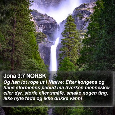 Jona 3:7 NORSK Bible Verse Image