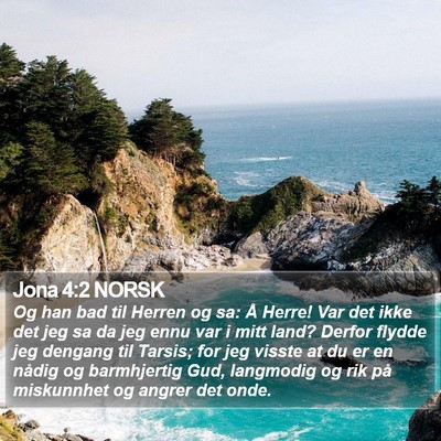 Jona 4:2 NORSK Bible Verse Image