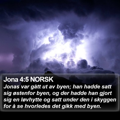 Jona 4:5 NORSK Bible Verse Image